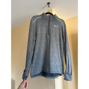 Women's Nike Running Medium Gray Quarter zip up sweater!